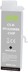 Картридж перезаправляемый струйный Cactus CS-R-PFI320MBK-CHIP PFI-320 черный матовый (260мл) для Canon imagePROGRAF TM-200/200MFP/205/300/300MFP/305/250/255/350/355 с чипом