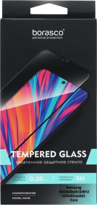 Защитное стекло для экрана BoraSCO 39688 черный для Samsung Galaxy A02/A02s/A12/M12/A03/A03s/A03 Core 1шт.