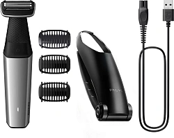 Триммер Philips Series 5000 BG5021/15 серебристый/черный 5Вт (насадок в компл:3шт)