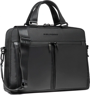 Деловая сумка Piquadro Orion CA6623S136/N с отделением для ноутбука черный ткань/натур.кожа
