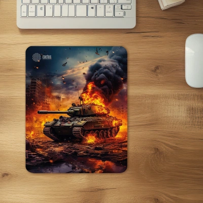 Коврик для мыши Cactus Burning tank рисунок 300x250x3мм (CS-MP-D04M)