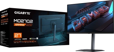 Монитор Gigabyte 27" MO27Q2 черный OLED LED 16:9 HDMI M/M матовая HAS Piv 250cd 178гр/178гр 2560x1440 240Hz DP 2K USB 6.8кг