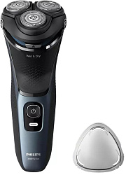 Бритва роторная Philips S3144/00 реж.эл.:3 питан.:аккум. темно-синий