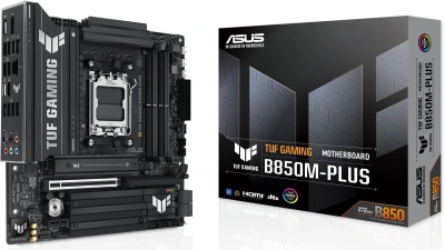 Материнская плата Asus TUF GAMING B850M-PLUS SocketAM5 AMD B850 4xDDR5 mATX AC`97 8ch(7.1) 2.5Gg RAID+HDMI+DP
