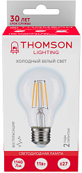 Лампа филам. Thomson Filament TH-B2332 11Вт цок.:E27 груша 220B св.свеч.бел.хол. A60 (упак.:1шт)