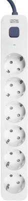 Сетевой фильтр Powercom SP-06W 5,0М 5.0м (6 розеток) белый/серый (коробка)