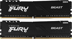 Память DDR4 2x32Gb 3600MHz Kingston KF436C18BBK2/64 Fury Beast Black RTL Gaming PC4-28800 CL18 DIMM 288-pin 1.35В dual rank с радиатором Ret