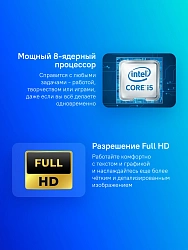 Ноутбук Asus Vivobook 15 X1502VA-BQ443 Core i5 13420H 16Gb SSD512Gb Intel UHD Graphics 15.6" IPS FHD (1920x1080) без ОС blue WiFi BT Cam (90NB10T1-M00KV0)