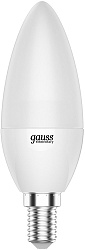 Лампа светодиодная Gauss Elementary 33126T 6Вт цок.:E14 свеча 180B св.свеч.бел.нейт. (упак.:3шт)