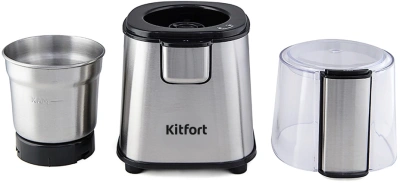 Кофемолка Kitfort КТ-1315 180Вт сист.помол.:ротац.нож вместим.:60гр серебристый