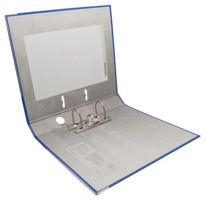 Папка-регистратор Silwerhof 355020-02 A4 50мм ПВХ/бумага синий мет.окант. сборная смен.карм. на кор.