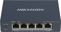 Коммутатор Hikvision DS-3E0505HP-E 5x1Гбит/с 3PoE+ 1PoE++ 60W неуправляемый