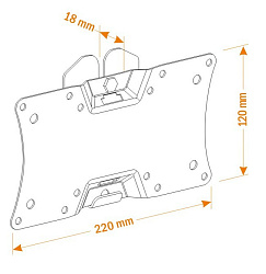 Кронштейн для телевизора Holder LCDS-5060 черный глянец 19"-32" макс.30кг настенный фиксированный