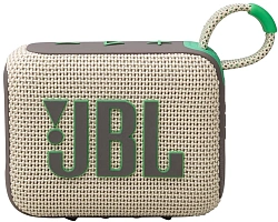 Колонка порт. JBL Go 4 бежевый/зеленый 4.2W 1.0 BT 850mAh (JBLGO4SAND)
