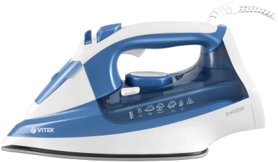 Утюг Vitek VT-8330 2400Вт белый/голубой