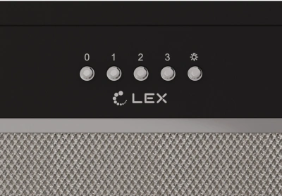 Вытяжка встраиваемая Lex Hyper 600 BL черный управление: кнопочное (1 мотор)