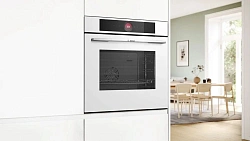 Духовой шкаф Электрический Bosch Serie 8 HBG7341W1 белый