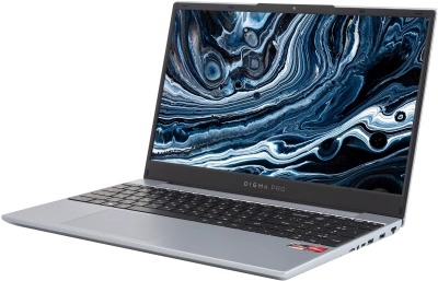Ноутбук Digma Pro Breve Ryzen 5 Pro 5675U 8Gb SSD512Gb AMD Radeon Graphics 15.6" IPS FHD (1920x1080) Windows 11 Pro silver WiFi BT Cam 4500mAh (DN15R5-8DXW06)