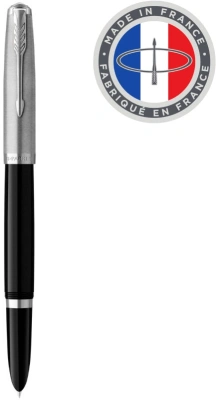 Ручка перьев. Parker 51 Core (2123491) Black CT F сталь нержавеющая подар.кор.