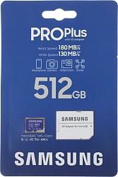 Флеш карта microSDXC 512GB Samsung MB-MD512SA Pro PLUS V30 + adapter