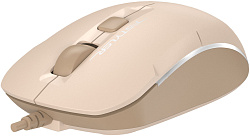Мышь A4Tech Fstyler FM26 бежевый/коричневый оптическая 1600dpi USB для ноутбука 4but (FM26 USB (CAFE LATTE))
