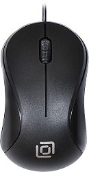 Мышь Оклик 115S черный оптическая 1200dpi USB для ноутбука 3but (711636)