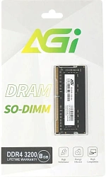 Память DDR4 8GB 3200MHz AGi AGI320008SD138-ST SD138 Tray PC4-25600 CL22 SO-DIMM 260-pin 1.2В Tray