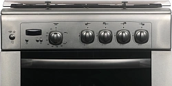 Плита Газовая Gefest 6100-03 0004 нержавеющая сталь (стеклянная крышка) реш.чугун