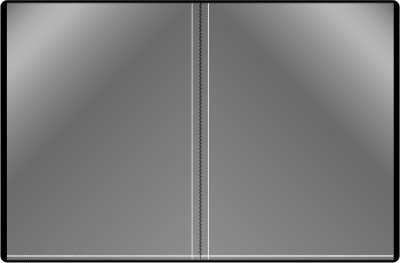 Папка с 10 прозр.вклад. Бюрократ -BPV10BLACK A4 пластик 0.6мм торц.карм с бум. встав черный