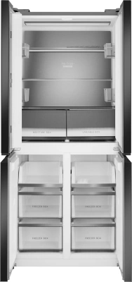 Холодильник Weissgauff WCD 450 Bru Steel Glass NoFrost Inverter 3-хкамерн. сталь мат.