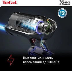 Пылесос ручной Tefal X-Force Flex 11.60 Aqua TY9890WO синий/серый