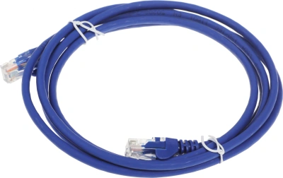 Патч-корд Lanmaster LAN-PC45/U5E-2.0-BL UTP RJ-45 вил.-вилка RJ-45 кат.5E 2м синий LSZH (уп.:1шт)