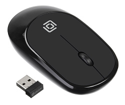 Мышь Оклик 535MW черный оптическая 1000dpi беспров. USB для ноутбука 3but (1103636)