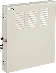 Шкаф коммутационный Lanmaster (TWT-CBVRT-2U-6X7-GY) настенный 2U 650x114мм пер.дв.стекл направл.под винты 68кг серый 19кг 741мм