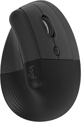 Мышь Logitech Lift графитовый оптическая 4000dpi silent беспров. BT/Radio USB для ноутбука 5but (910-006479)