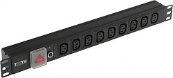 Блок распределения питания Lanmaster TWT-PDU19-10A9C3 гор.размещ. 9xC13 базовые 10A без вилки
