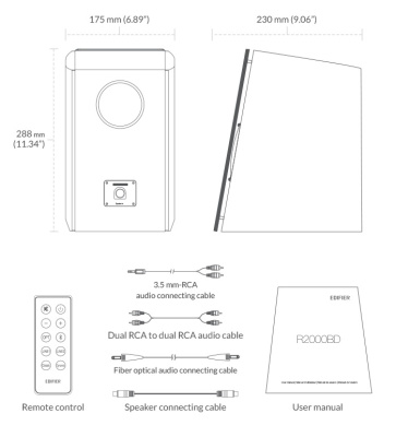 Колонки Edifier R2000DB 2.0 т.дерево 120Вт BT