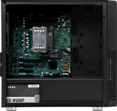 Сервер IRU Rock w9102e 1xE-2224 1x16Gb 1x500Gb M.2 SSD 2xGigEth 1x500W w/o OS (2119799)