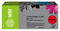 Заправочный набор Cactus CS-RK-PG445-CL446 голубой/пурпурный/желтый/черный набор 5x30мл для Canon Pixma MG2440/MG2540/