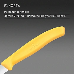 Нож кухонный Victorinox Swiss Classic (6.7608.C1) для чистки овощей и фруктов лезв.80мм прямая заточка желтый