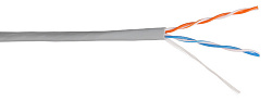 Кабель информационный Lanmaster NM-UTP5E2PR-CU кат.5E UTP 2 пары PVC внутренний 305м серый