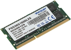 Память DDR3L 8Gb 1600MHz Patriot PSD38G1600L2S RTL PC3-12800 CL11 SO-DIMM 204-pin 1.35В dual rank Ret