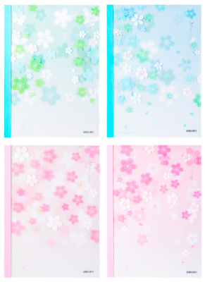 Тетрадь Deli SAKURA WPA540 A5 40л линейка ассорти