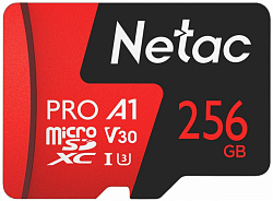 Флеш карта microSDXC 256GB Netac NT02P500PRO-256G-R P500 Extreme Pro + adapter