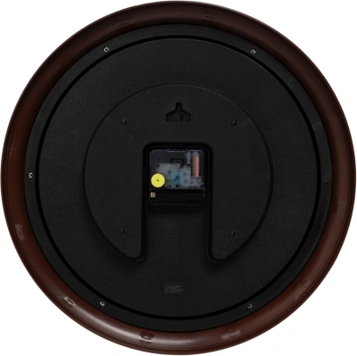 Часы настенные аналоговые Бюрократ WallC-R77P D35см коричневый (WALLC-R77P35/BROWN)