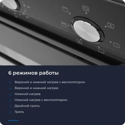 Духовой шкаф Электрический Zugel ZOE451B черный