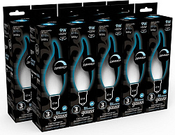 Лампа светодиодная Gauss Filament 104201209-D 9Вт цок.:E14 свеча 220B св.свеч.бел.нейт. (упак.:10шт)
