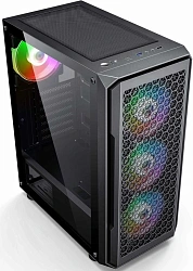 Корпус Accord 3338 черный без БП ATX 6x120mm 1xUSB2.0 1xUSB3.0 audio bott PSU
