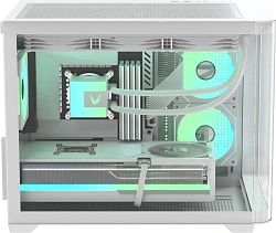 Корпус Formula Crystal U2M Floe белый без БП mATX 1xUSB3.0 audio bott PSU