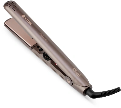 Выпрямитель Vitek VT-2307 38Вт шоколадный макс.темп.:200С покрытие:керамическое